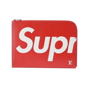 Louis Vuitton Epi Pochette Jour Supreme Red White Clutch Bag